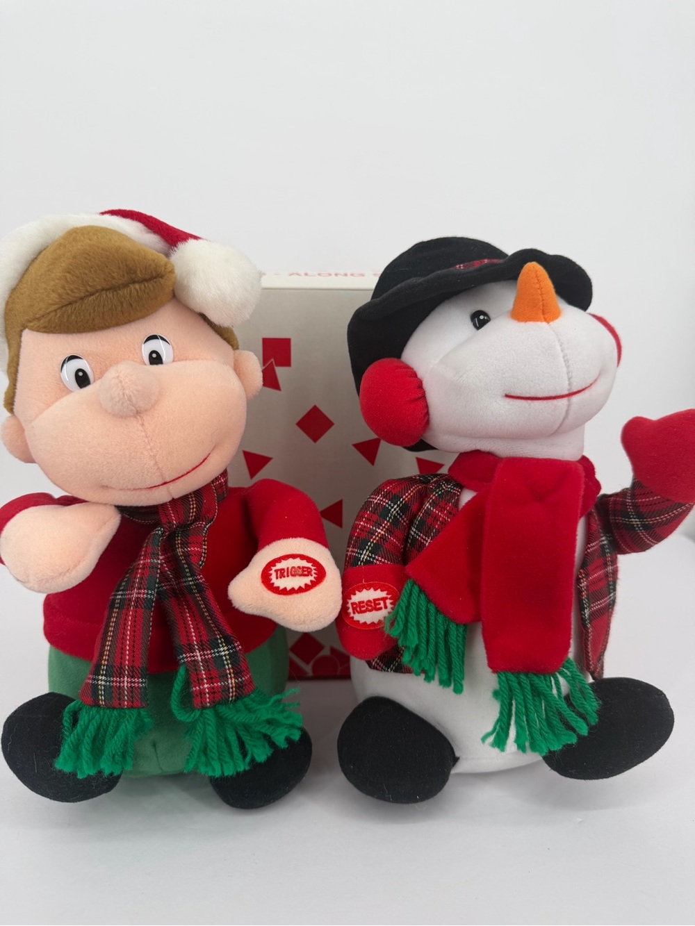 Avon Kids Sing Along Snow Pals Boy Snowman Plush Christmas Vintage Decor